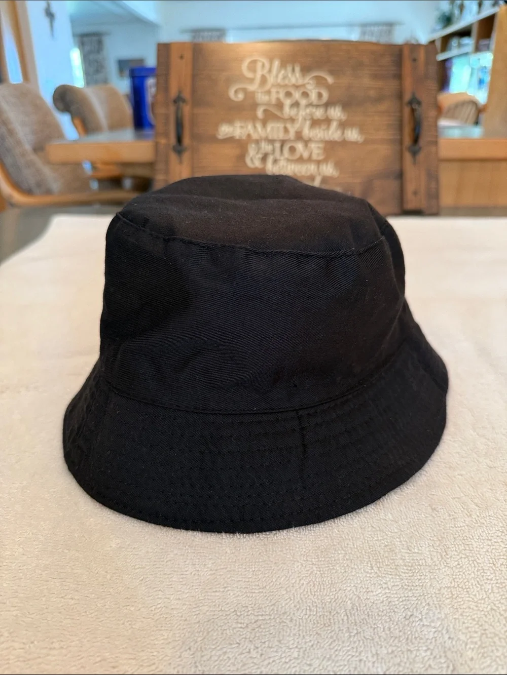 REVERSIBLE Patchwork Bandana Print/Black Bucket Hat